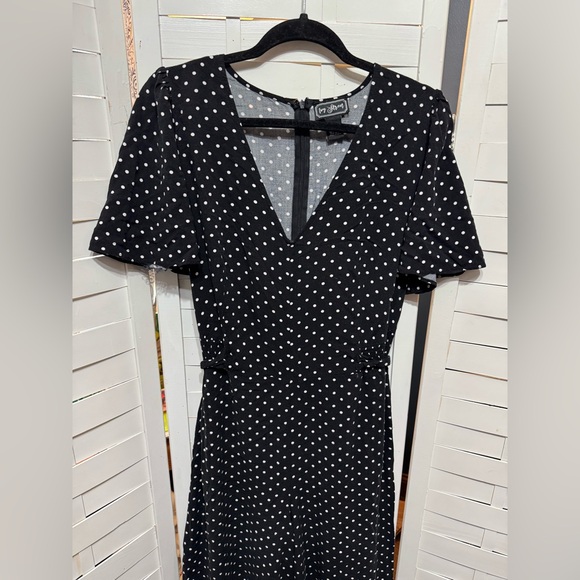 My Street Elegant Black & White Polka Dot Jumpsuit - Picture 2 of 6